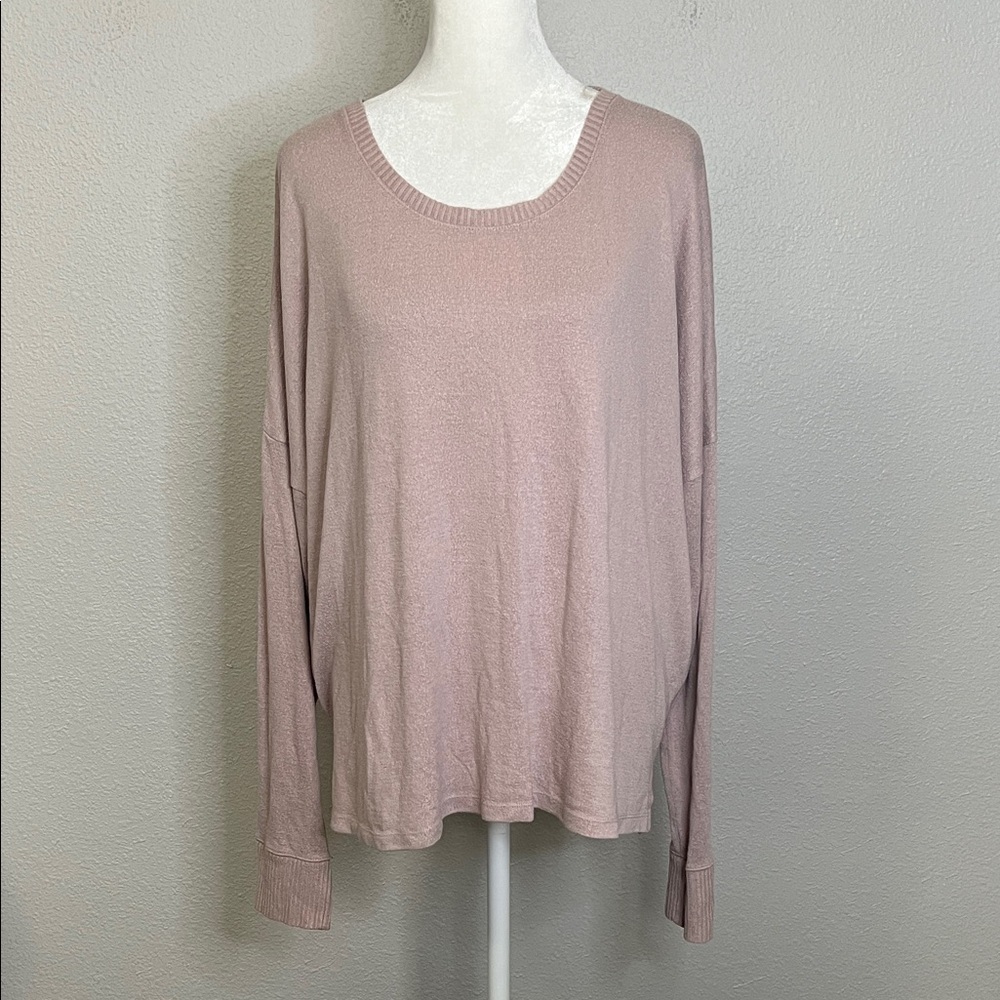 Abercrombie Scoopneck Long Sleeve TShirt Pink Size XL